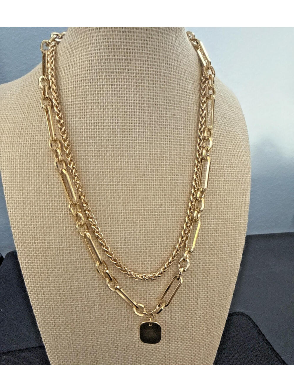 Goldtone Anne Klein Necklace Bangle Bracelet Jewelry Bundle New - Picture 2 of 7